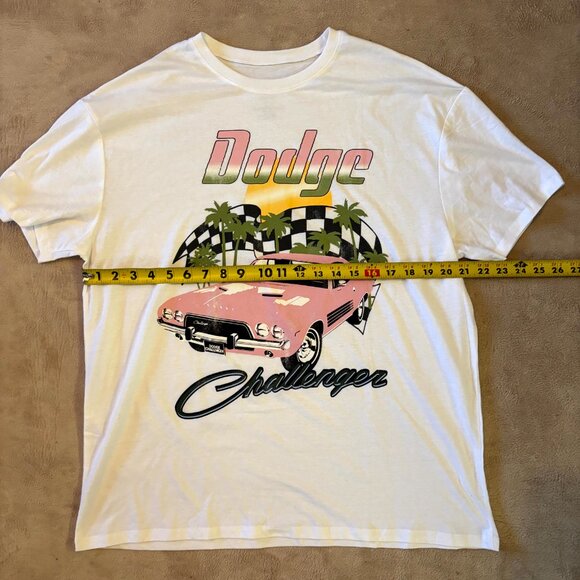 Dodge Challenger Retro Graphic Tee – Pink Muscle Car – Size M - Picture 4 of 6